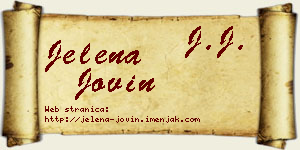 Jelena Jovin vizit kartica